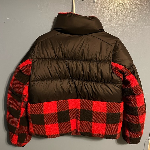 NWT Columbia Women’s Medium Leadbetter Point Sherpa Hybrid Cropped Puffer Jacket - Picture 7 of 7